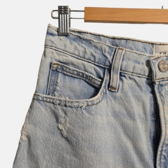 Frame High N Tight Wide Crop Jeans Sz 26 Legacy Chew Distressed Grunge 90s/Y2k - Picture 5 of 11